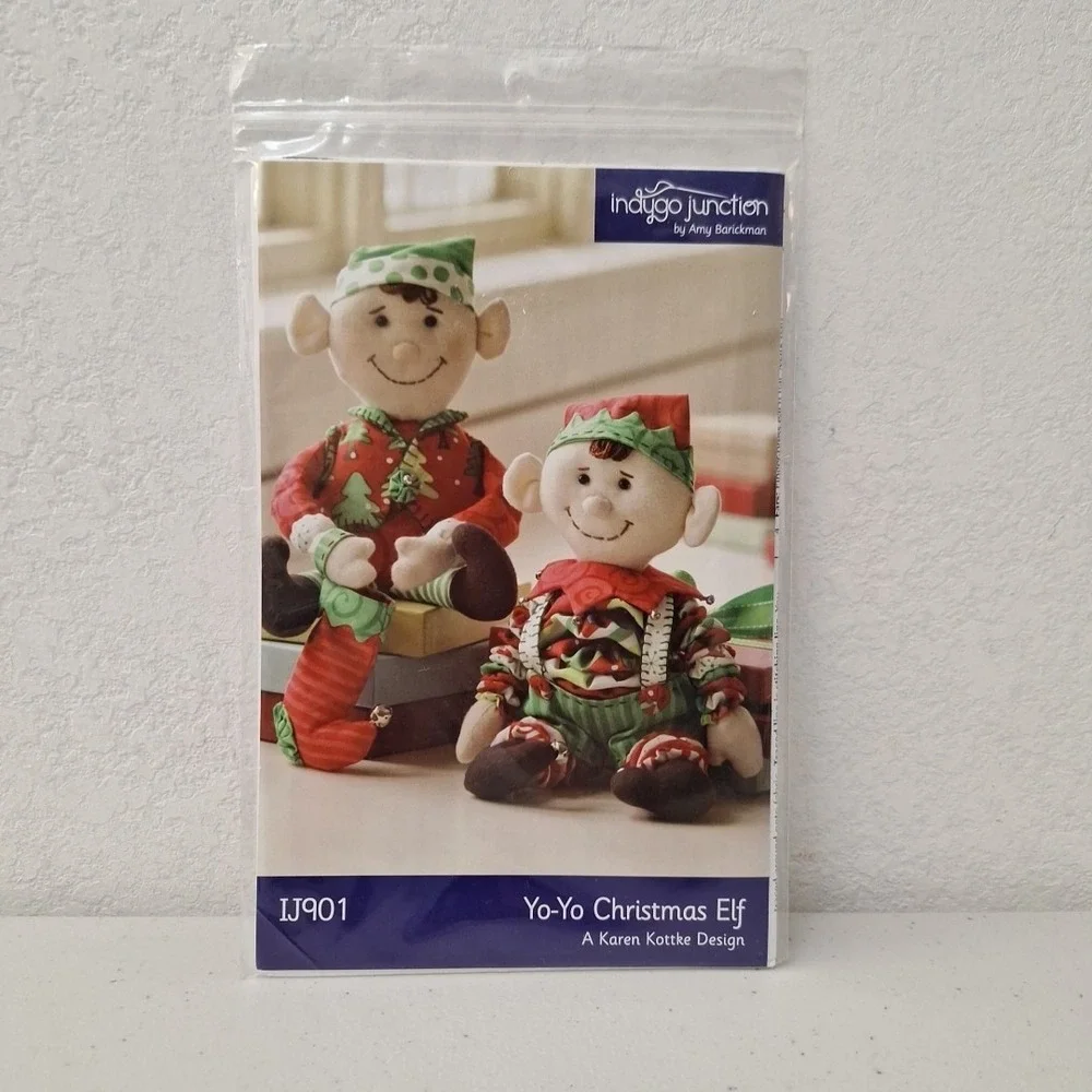 New Indygo Junction YO-YO CHRISTMAS ELF Sewing Craft Pattern Karen Kottke IJ901